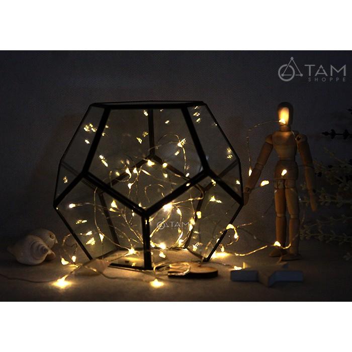 Đèn ngủ nhà kính đèn Led đom đóm để bàn 12 mặt L-ĐB-03