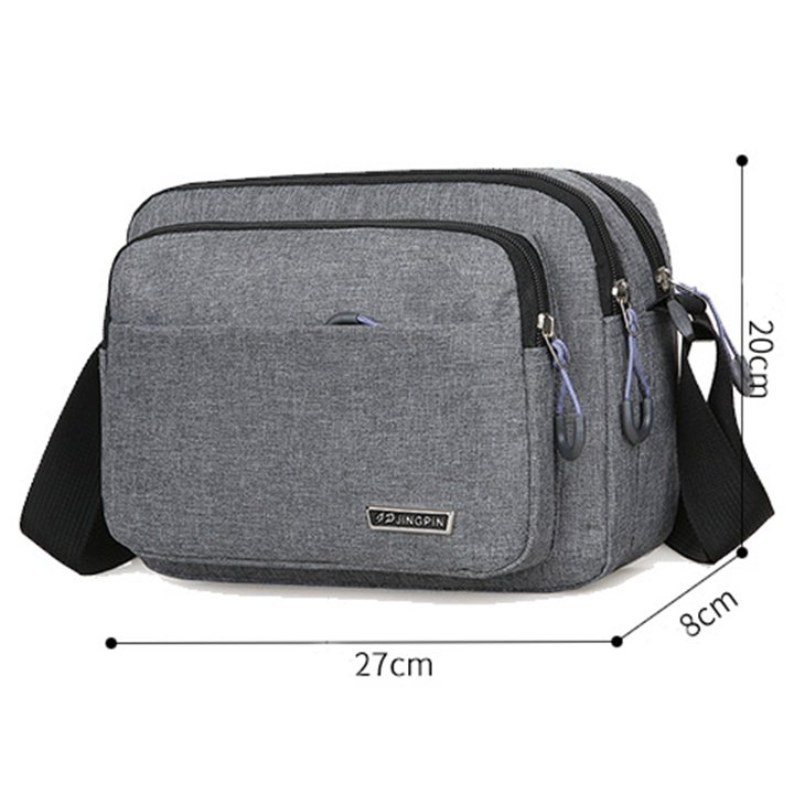 Túi đeo chéo nam vải phong cách cá tính thời trang 5 ngăn , chống thấm nước size 27cm TUI-32