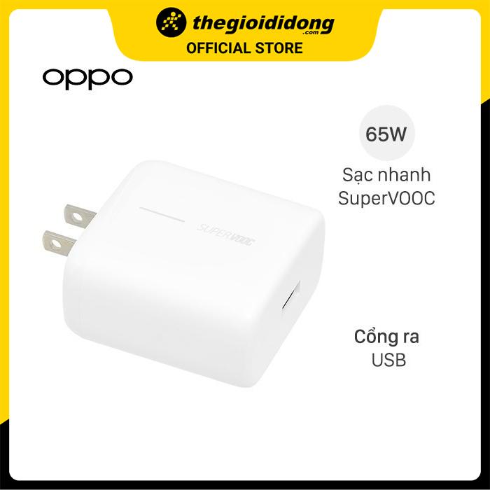 Adapter Sạc SuperVOOC 65W OPPO VCA7JAUH Trắng - Hàng chính hãng