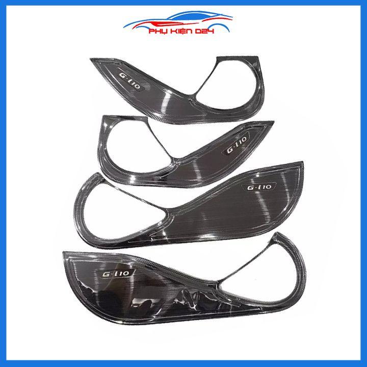 Ốp tapli Hyundai I10 2021-2022 vân titan chống xước va đập khi mở cửa và làm đẹp xe
