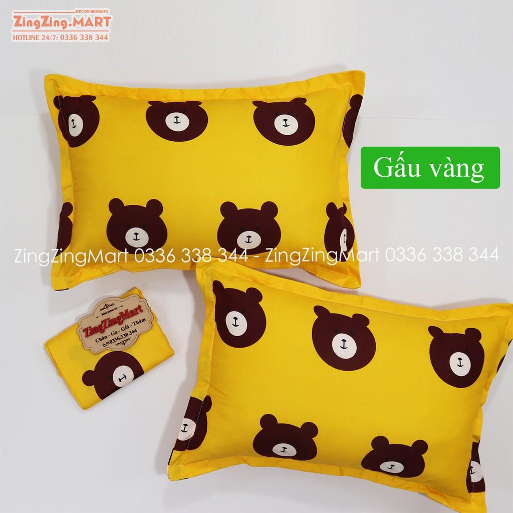 2 VỎ GỐI NẰM Poly Cotton mẫu Tuần lộc xanh lo bai xù (Chát Lựa thêm mẫu ạ)