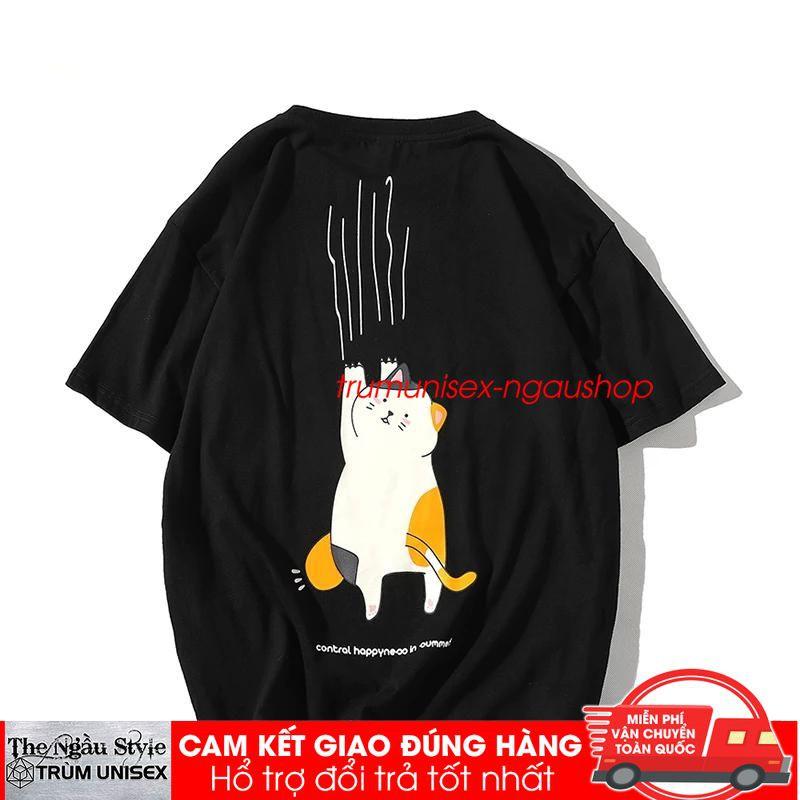Áo thun Stee nam tay lỡ unisex form rộng overtee Cat béo nhiều màu chất vải cotton xịn Trumunisex aothununisex