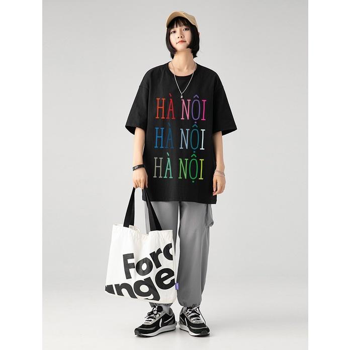 Áo phông tay lỡ CHẤT HÀ NỘI dáng rộng unisex