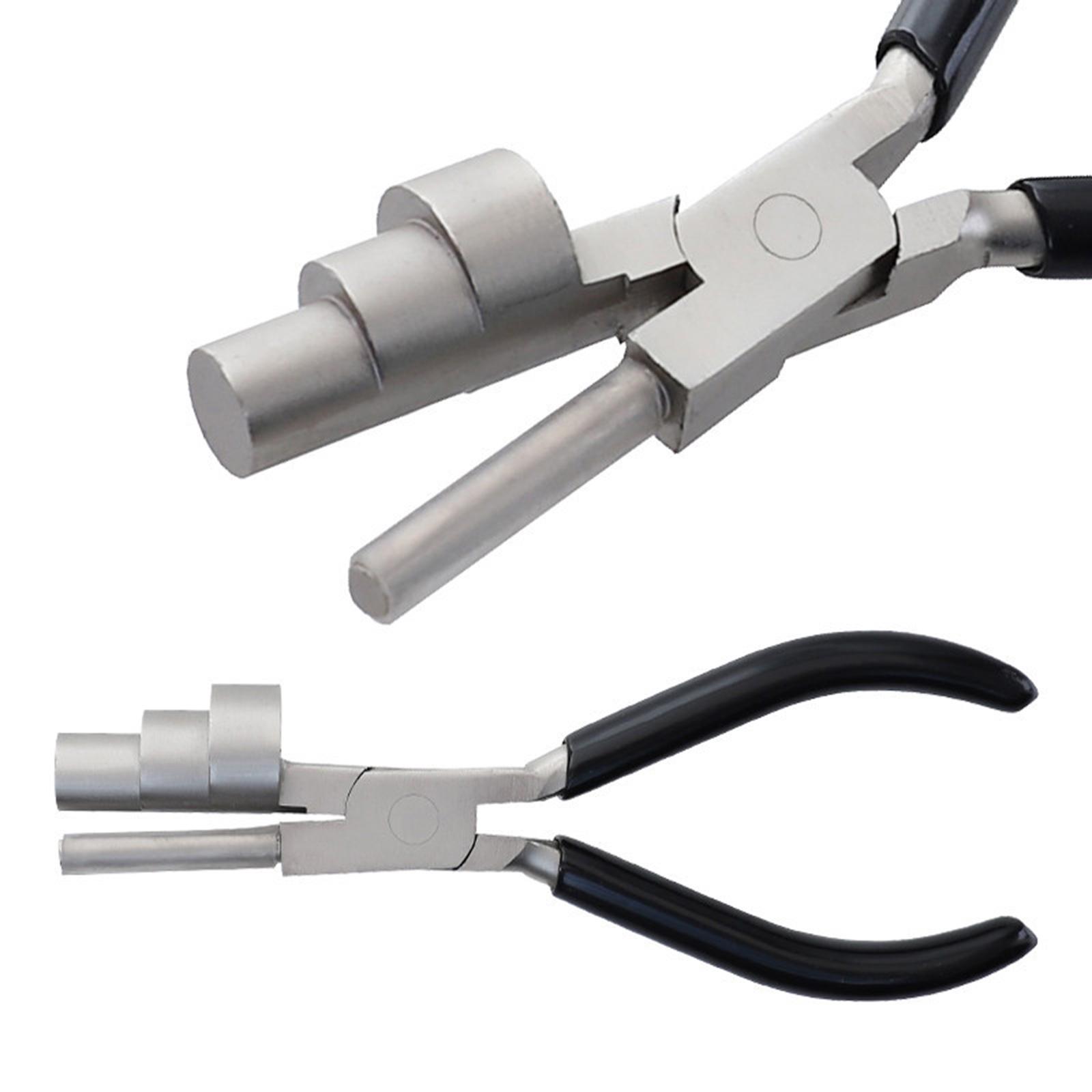 Carbon Steel 3-Step Jewelry Wire Wrapping Bending Plier 6" Looping Tools