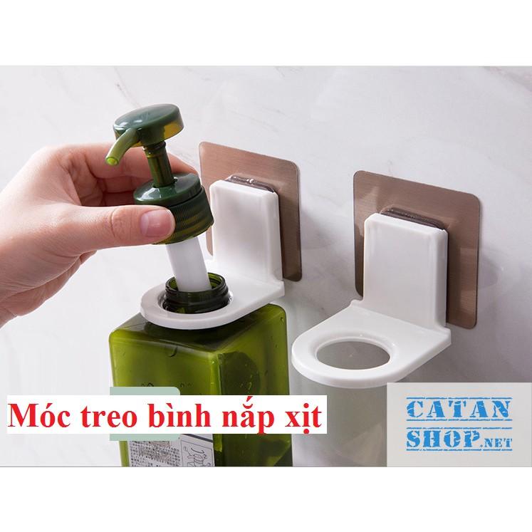 MÓC DÁN TƯỜNG TREO BÌNH NƯỚC RỬA TAY, DẦU GỘI, SỮA TẮM CÓ VÒI XỊT SIÊU CHẮC GD293-Mocbinhxit