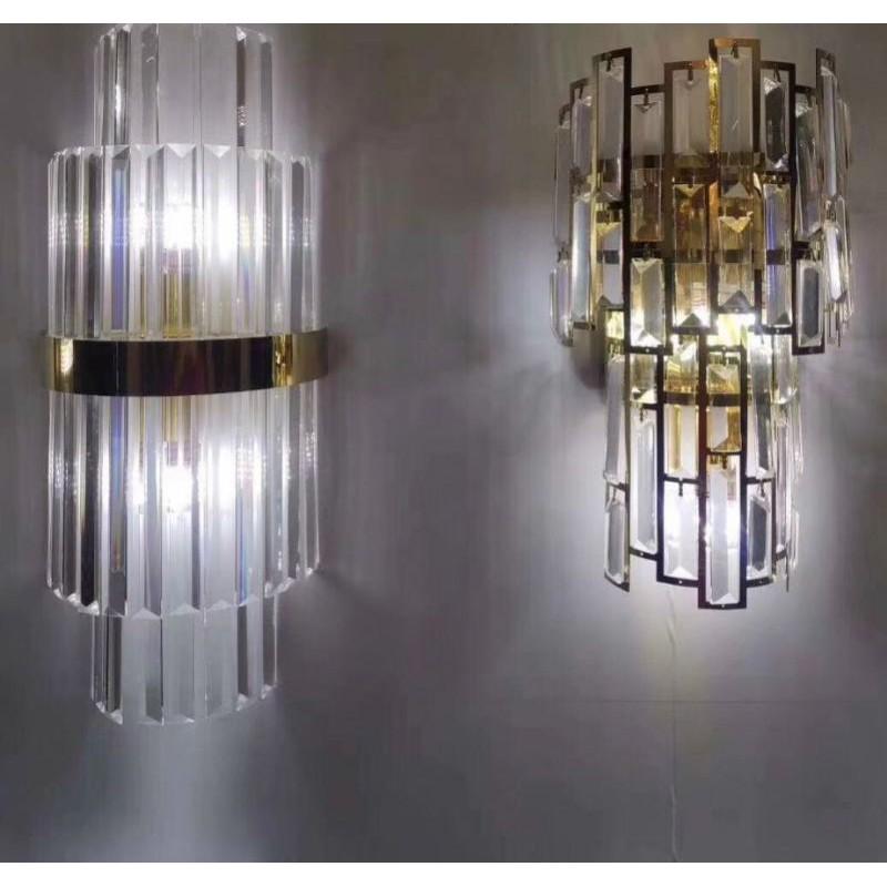 Đèn tường pha lê KT 20*50 , Pha lê hai lớp trang trí siêu xinh TG504-20*50