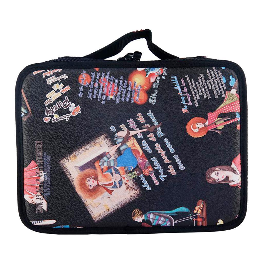 PU Barber Stylist Scissors Combs Tool Case Travel Makeup Cosmetic Storage Holder