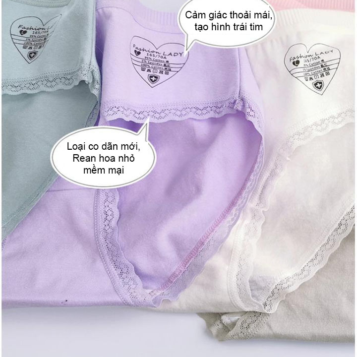 Combo 5 Quần lót nữ kiểu nhật bản thoáng khí chất liệu cotton