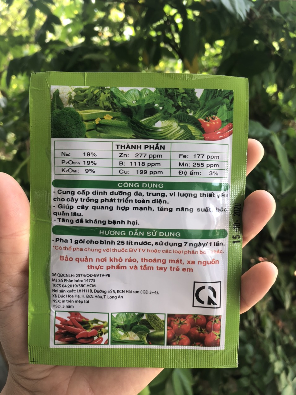 Phân bón NPK zengold Thụy Sỹ- Chuyên dùng cho cây rau màu