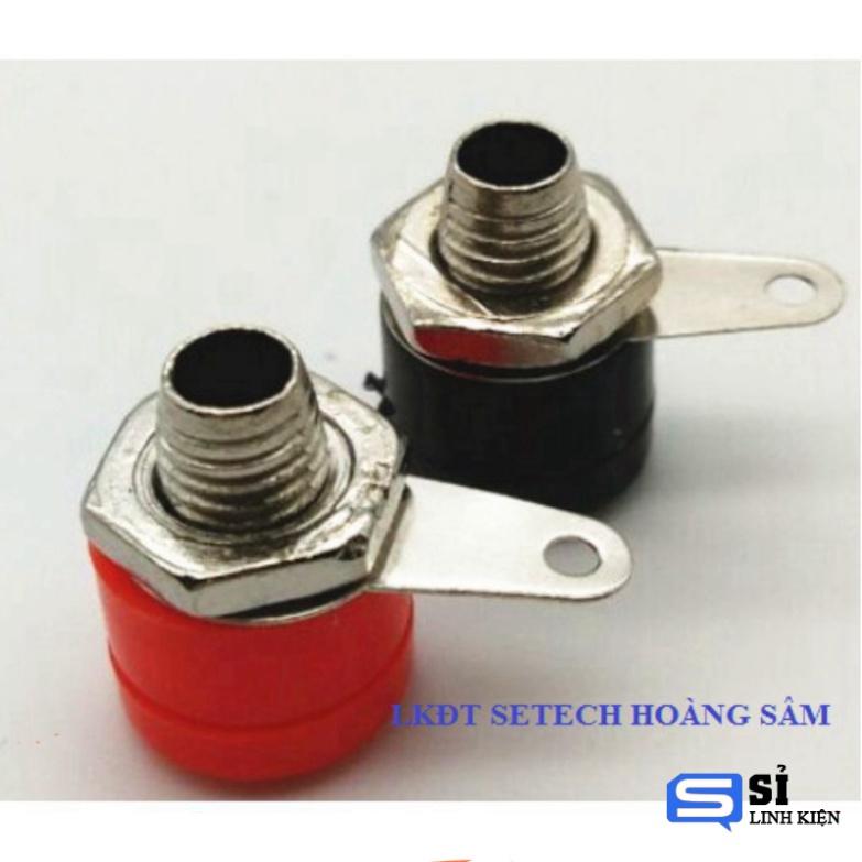 1 cặp Jack bắp chân cái 2 màu đỏ-đen 4mm