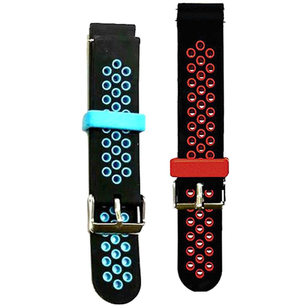20mm Universal Watch Band, Premium Soft Silicone Adjustable Replacement Strap