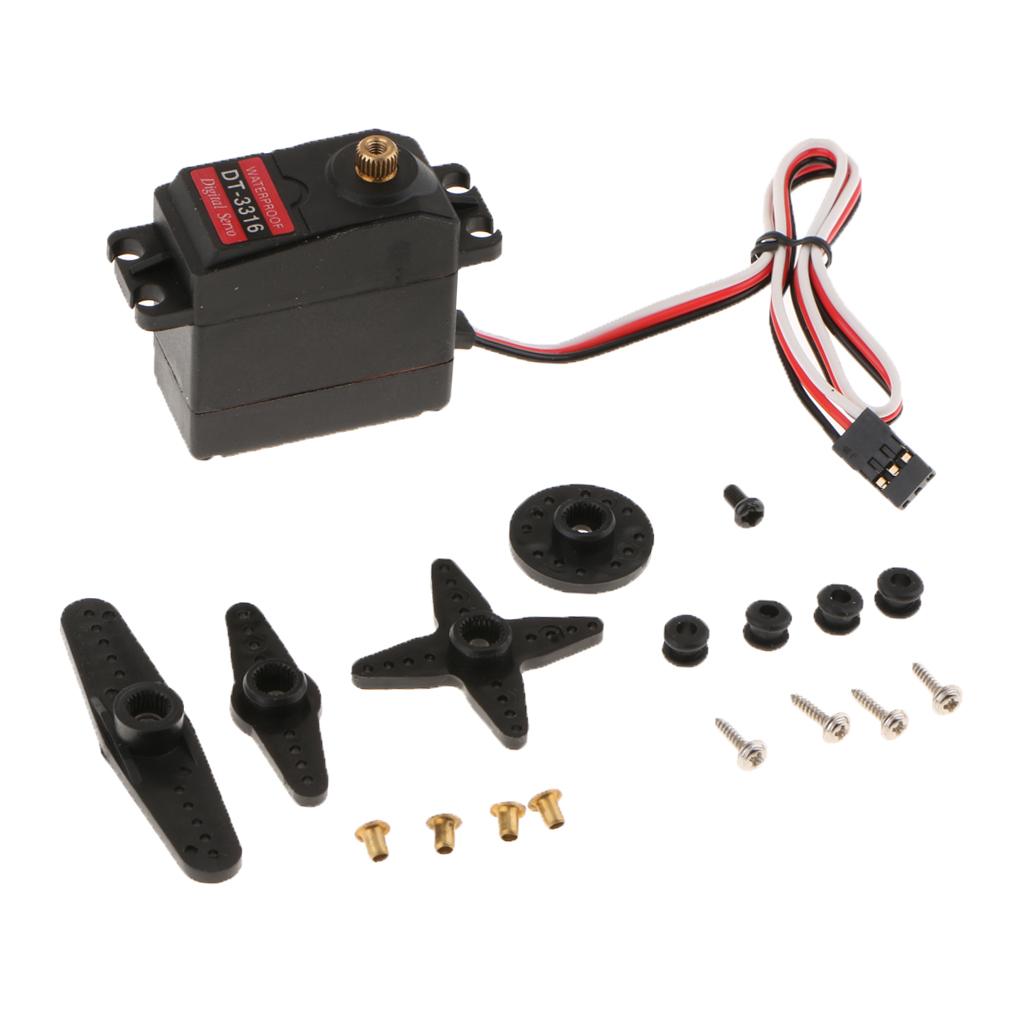 Waterproof DT-3316 20MG Digital Servo Metal Gear 15KG For RC Car Robot