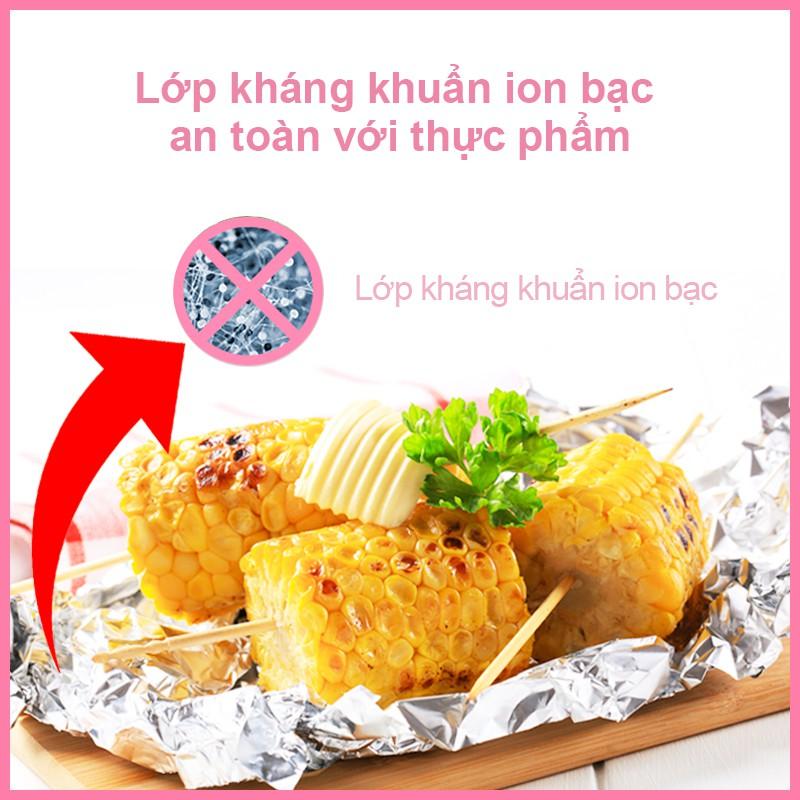 [MyJae x Toyal] Giấy Bạc Kháng Khuẩn, Màng Nhôm Lót Nồi Chiên, Nướng BBQ, Bảo Quản Thực Phẩm 25cm x 10m