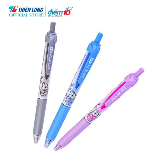 Combo 20 Bút Gel Thiên Long Mondee TP-GELE003- 3 màu mực Xanh/ Tím/ Đen- Mực Xóa Được