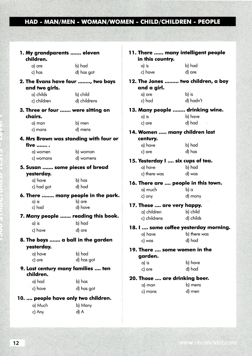 1500 Structured Tests Leve 1 (Không CD)