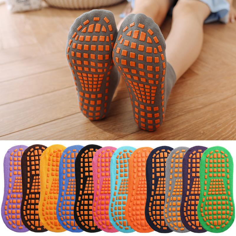 Vớ tấm bạt lò xo không trượt vớ yoga với tay cầm vớ chống trượt đều Color: baolan Size: 29-34 Size