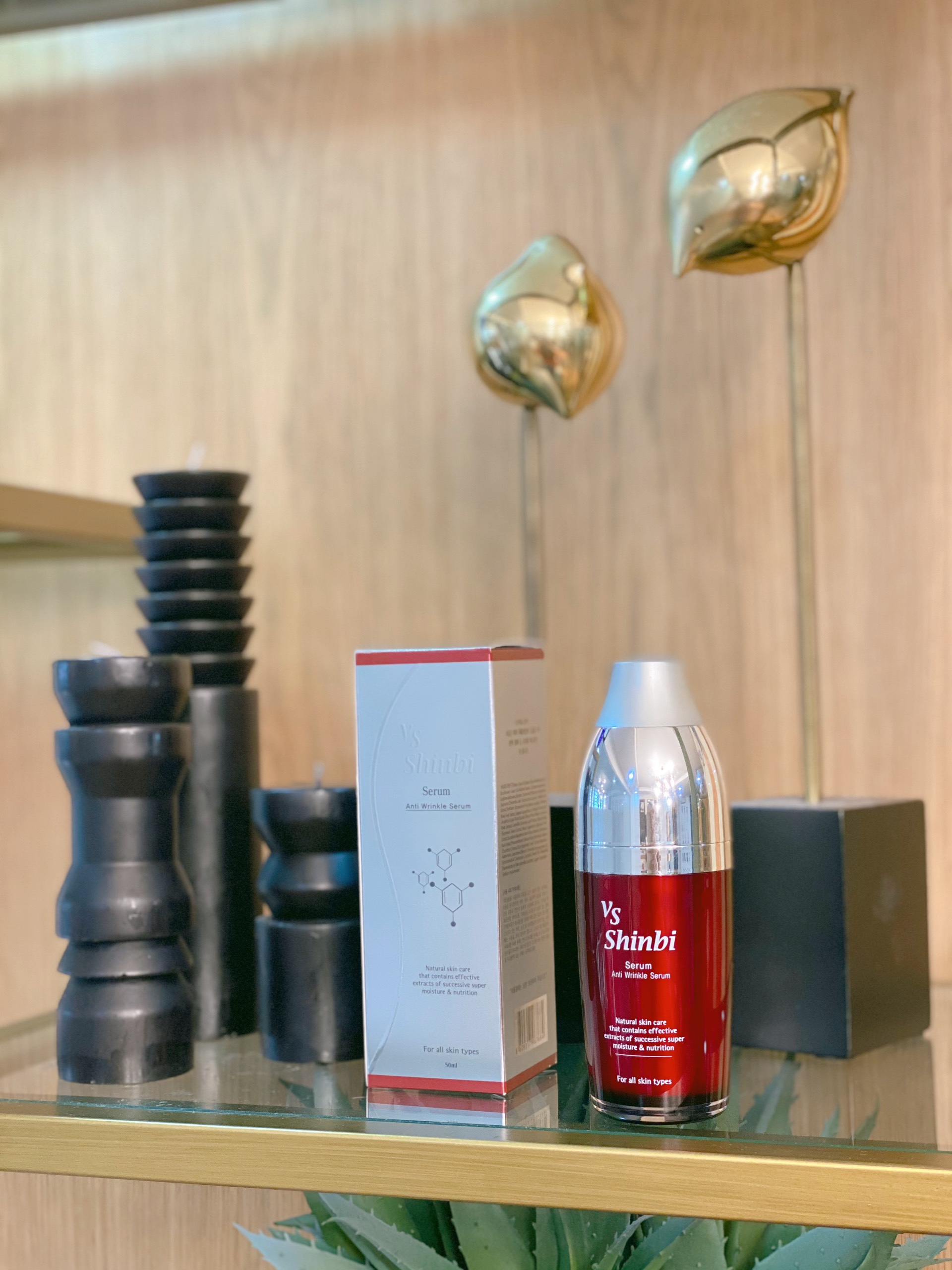 VS Shinbi Energy Serum - Anti Wrinkle Serum Giúp Cải Thiện Nếp Nhăn, Hiệu Quả Trên Da Khô Và Da Mất Độ Đàn Hồi, Hỗ Trợ Phục Hồi Collagen Giúp Da Căn Mịn Trắng Hồng Chai 50ML