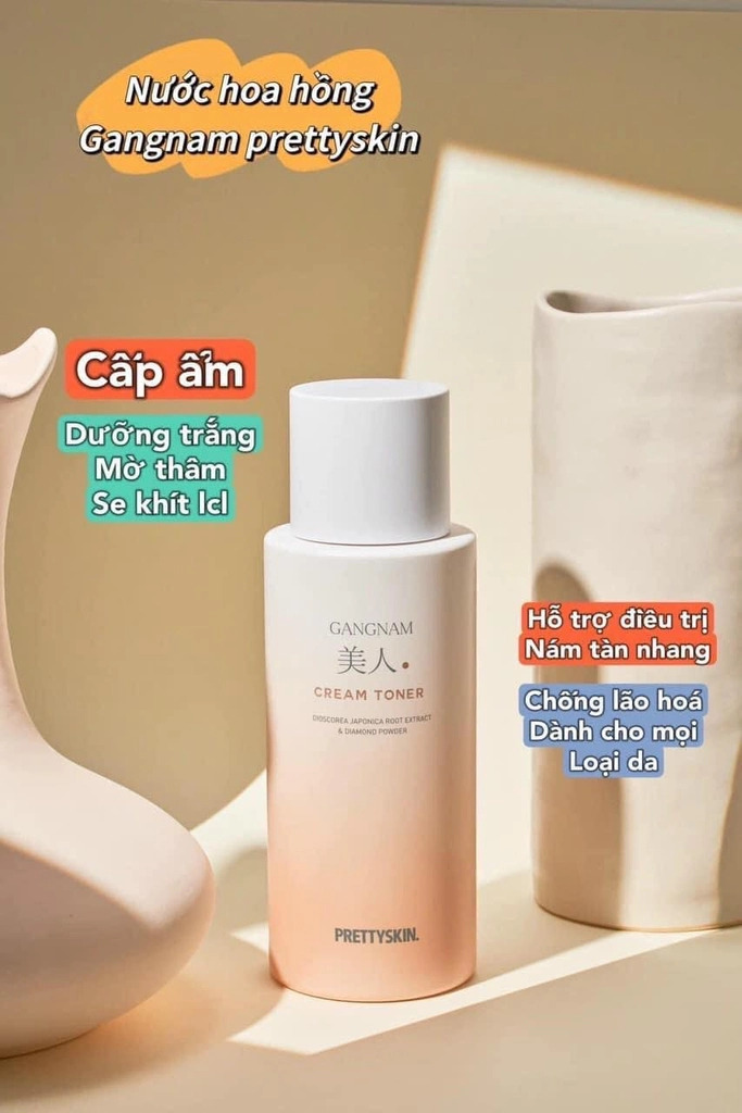 Nước hoa hồng Gangnam Cream Toner Prettyskin 300ml