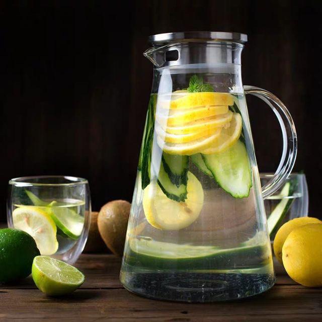 Bình nước thuỷ tinh siêu chịu nhiệt 400 độ C cao cấp 1,4 lít
