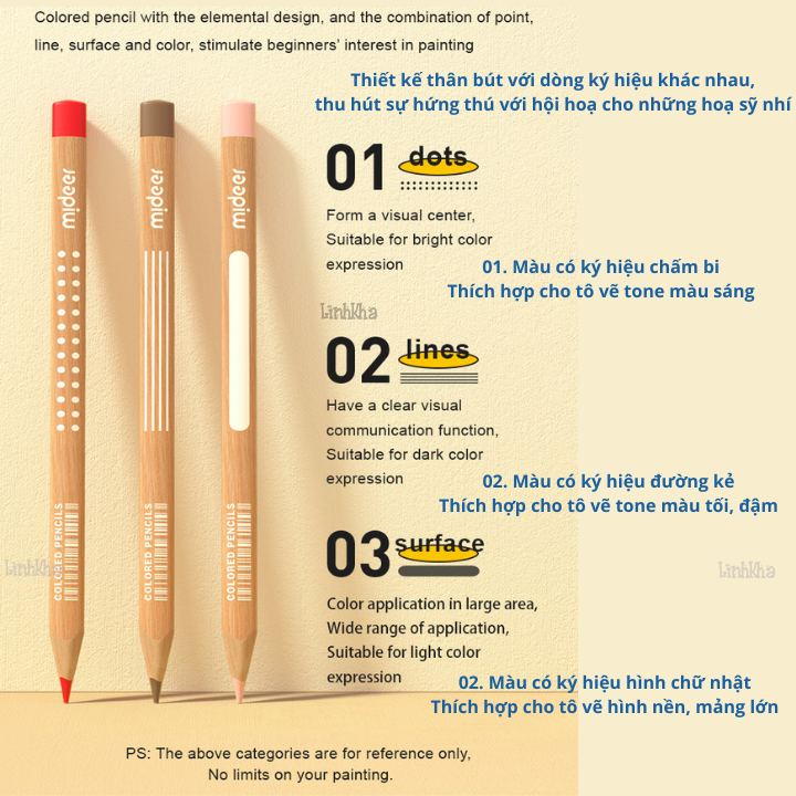 Bộ 36 Bút Chì Màu Cao Cấp Mideer Cho Trẻ Từ 4 Tuổi - Mideer Vibrant Colored Pencil 36 Colors