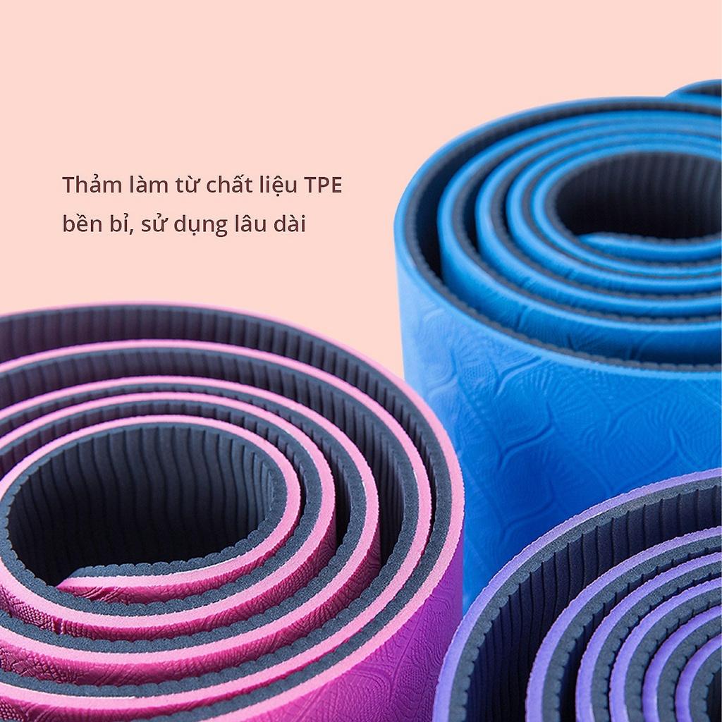 Thảm tập yoga định tuyến chất liệu cao cấp chống trơn trượt - chính hãng dododios