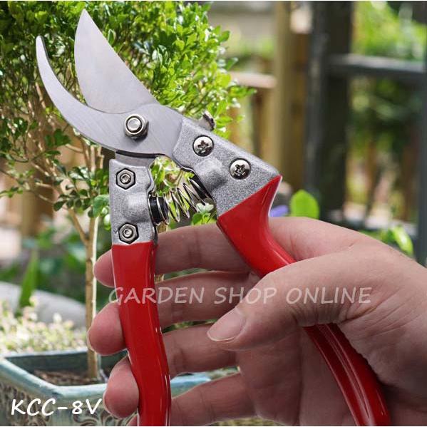 Kéo cắt cành lưỡi thép sắc bén không gỉ thương hiệu MFG tay cầm nhựa chống trơn trượt