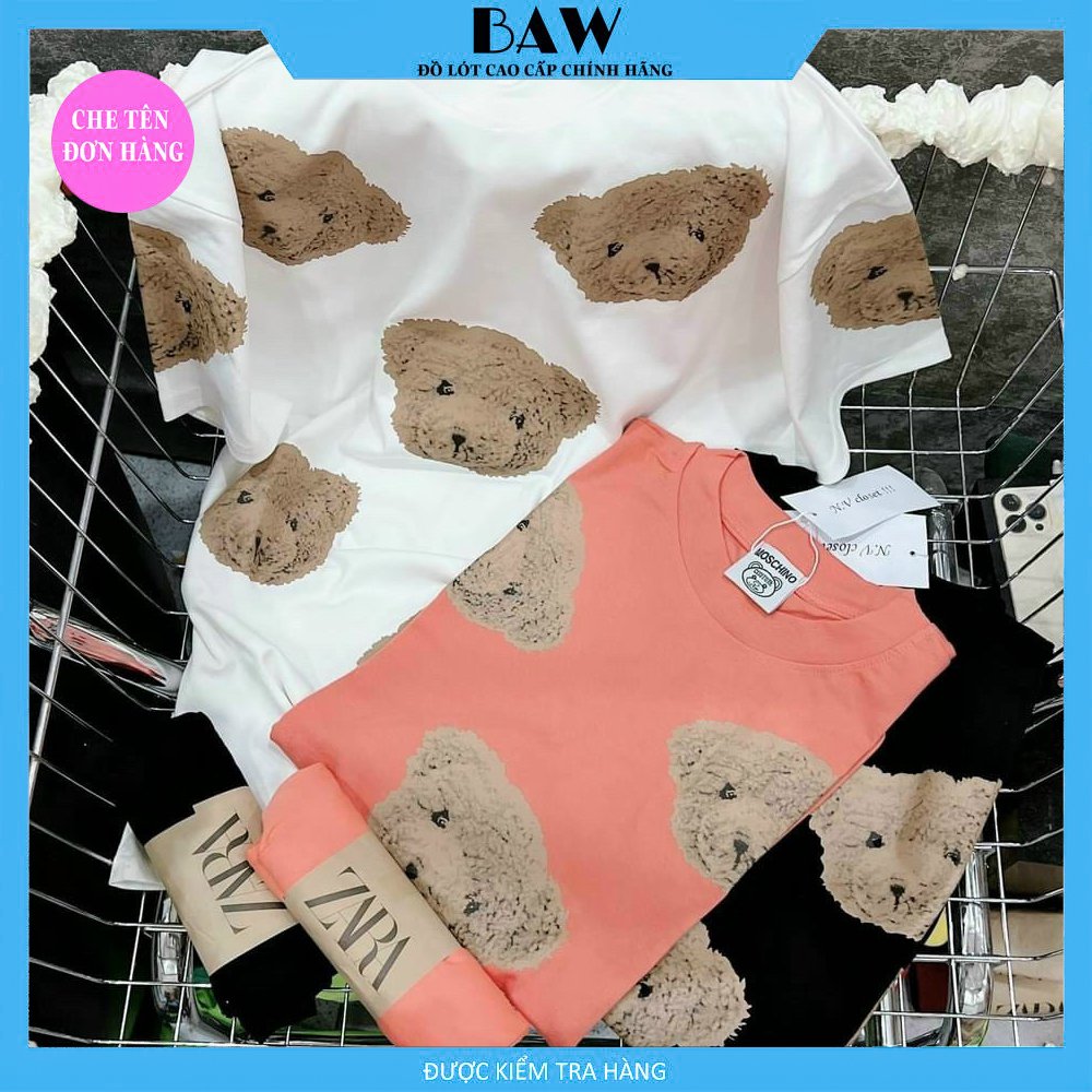 Đồ Bộ Nữ, Đồ Bộ Nữ Mặc Nhà, Đồ Bộ Nữ Thun Cotton Hình Gấu Siêu Sang, Đồ Bộ Ngủ Nữ, Đồ Bộ Nữ Dài, Đồ Ngủ Nữ Thoáng Mát Thương Hiệu Baw MN10