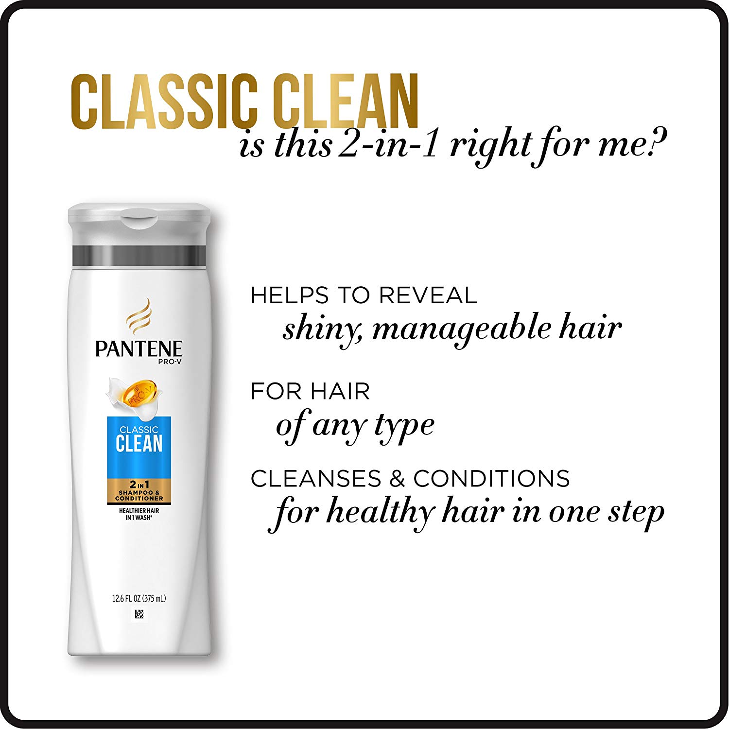 Dầu gội xả Pantene Shampoo &amp; Conditioner 2IN1 Classic 750ml - USA