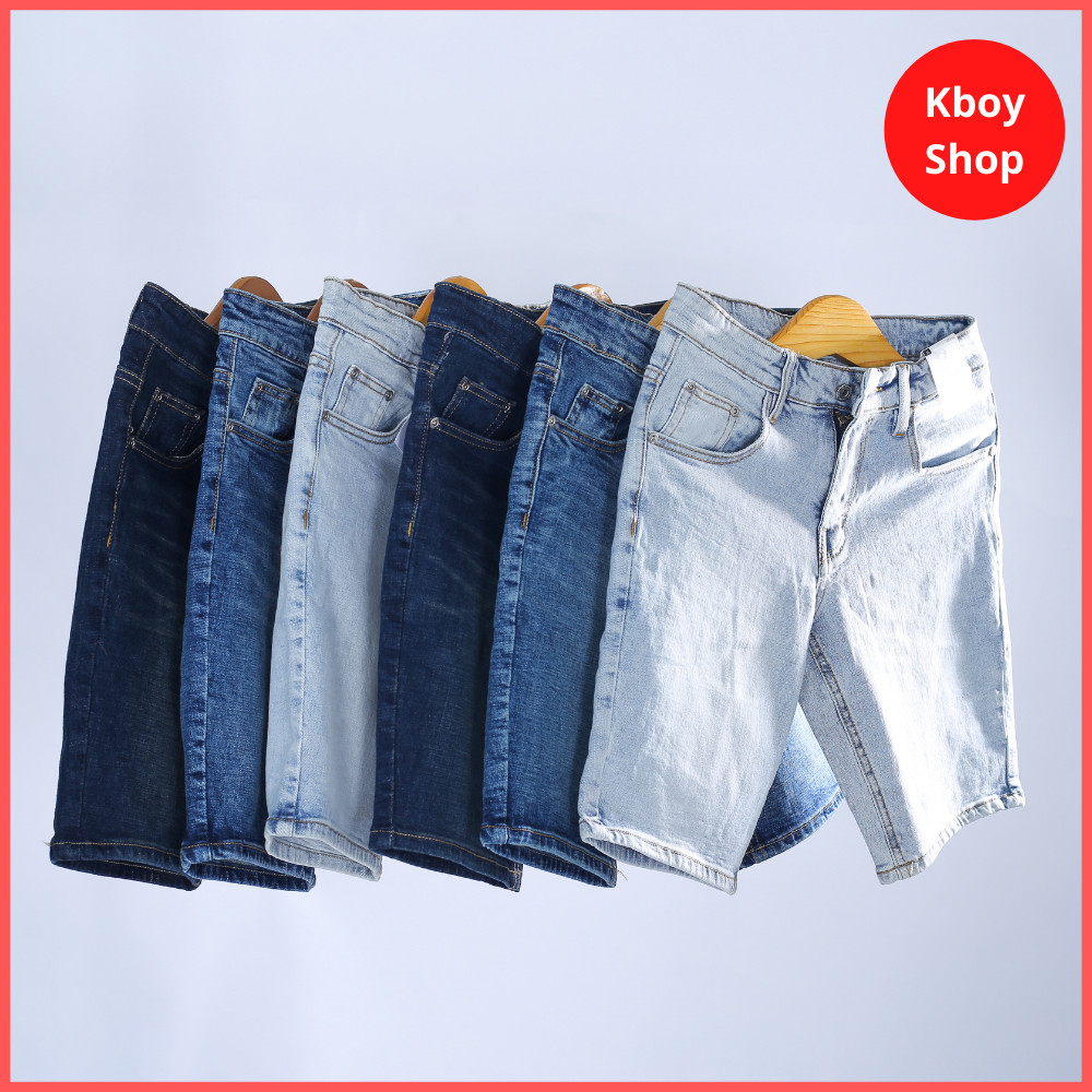 Quần Short Nam Vải Jean Cao Cấp, Form Slimfit Đẹp Dễ Phối Đồ Phong Cách Cá Tính - QN08