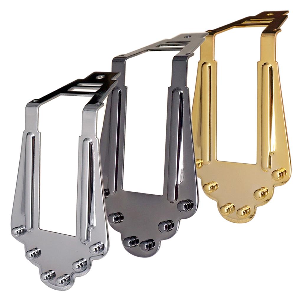 Electric Guitar Tailpiece Bridge for Jazz Archtop Guitar Instruments - Black