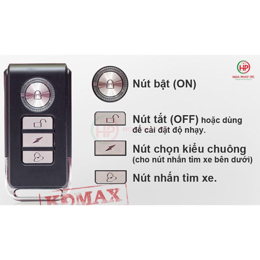 Hình ảnh Thiết bị chống trộm cảm biến rung kèm remote Komax KM-R16A - Báo trộm cảm biến rung - Hàng chính hãng