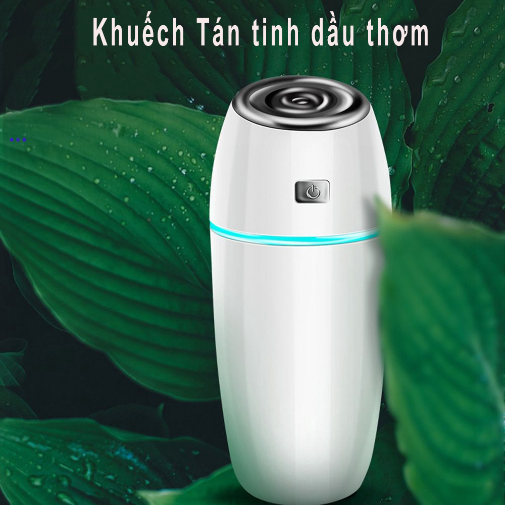 Máy phun sương tinh dầu thơm có đèn LED nhiều màu, Giúp thanh lọc không khi, lan tỏa mùi hương dễ chịu, an toàn dễ sử dụng, không gây tiếng ồn