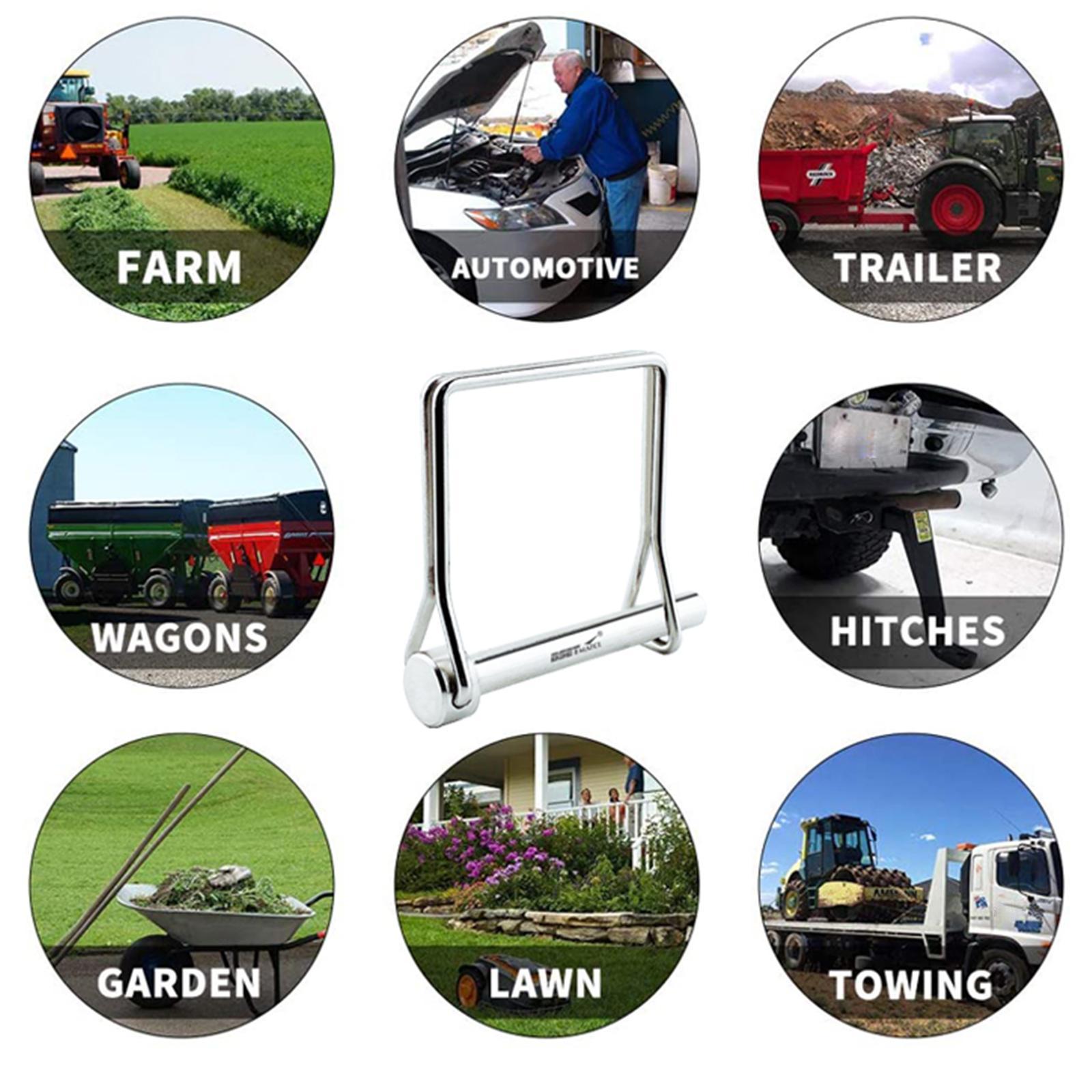 Square Shaft Locking Pin Heavy Duty for Farm Trailers Lawn