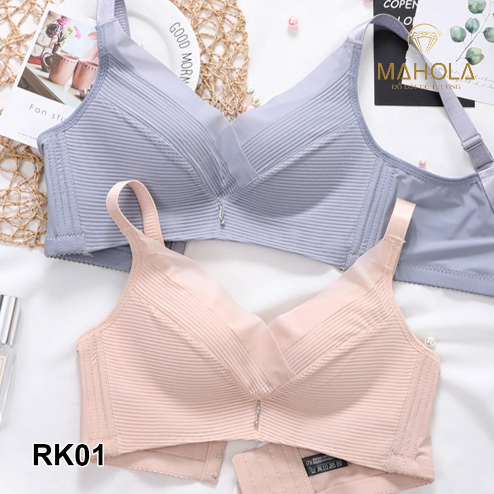 Bộ Đồ Lót Mút Vừa, Su Đúc Không Gọng Nâng Ngực Tự Nhiên -MAHOLA- RK01