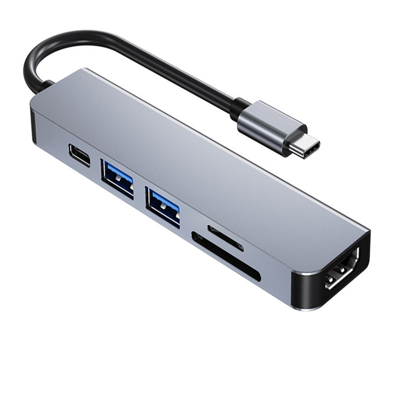 Hub Type C 6 trong 1 VinBuy chuyển đổi Type C to HDMI/USB3.0/TypeC/ khe đọc thẻ nhớ SD và TF, cáp chuyển Type C sang HDMI 4k UHD USB Dùng cho Điện thoại/Laptop/PC/Macbook Kết nối nhiều thiết bị với tốc độ cao – Hàng chính hãng