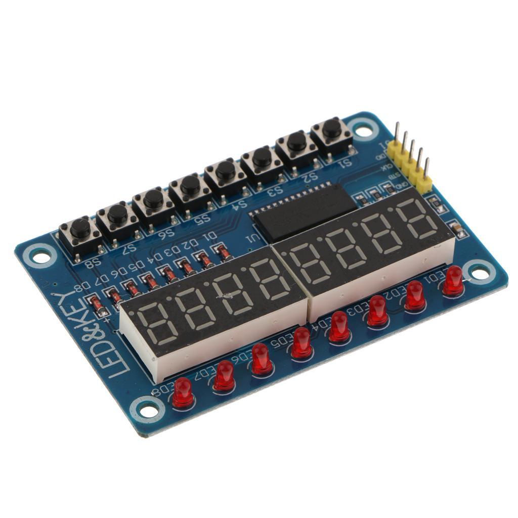 TM1638 LED Display 8-Bit Digital Tube Module 8 Keys 8 Bits Keyboard Compatible With STC