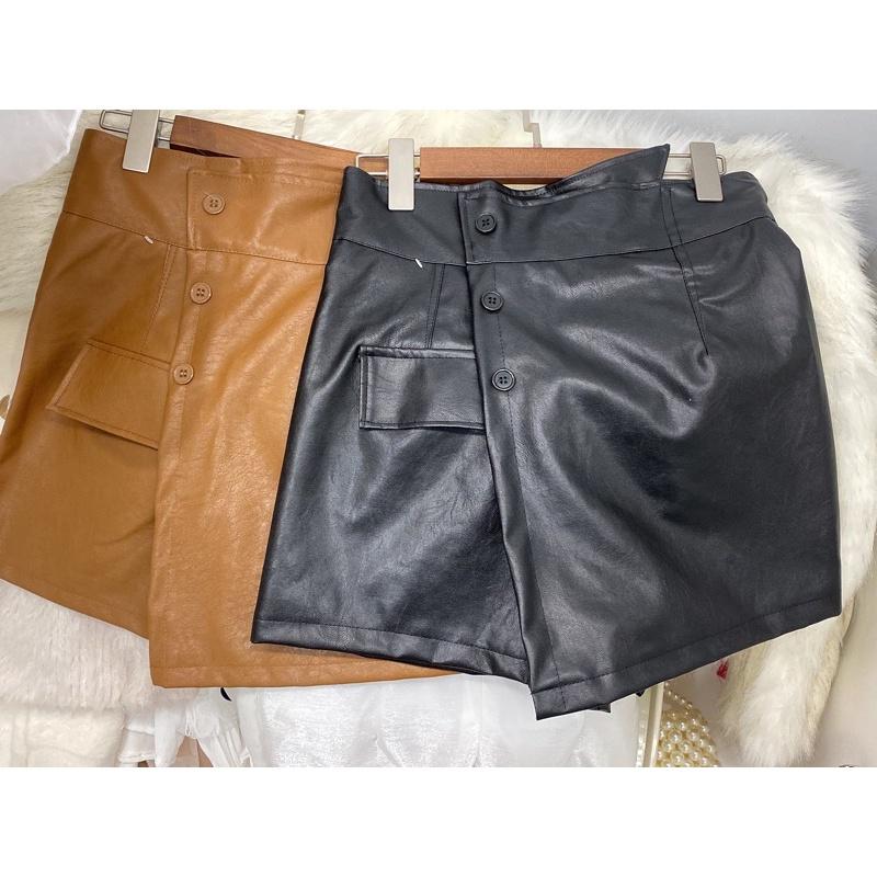 Quần Váy Da Nữ Lưng Cao 2 Túi Thời Trang TEP FASHION QV-D2C05