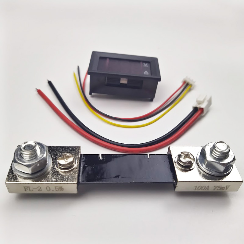 Đồng hồ đo dòng điện điện áp DC 100A 0-100V kèm điện trở SHUNT