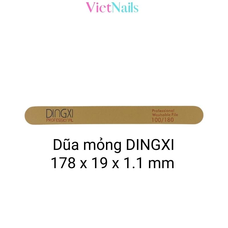 Dũa Móng Bột Móng Gel DINGXI Nhám Da Bò Kiểu Dáng Chữ Thập Và Dũa Mỏng Độ Nhám 100/180