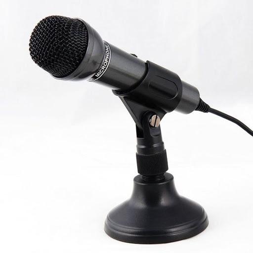 Micro có kèm giá đở dùng cho Máy vi tính, Laptop - Điện thoại - Học online, Thu âm, Karaoke, Voice chat