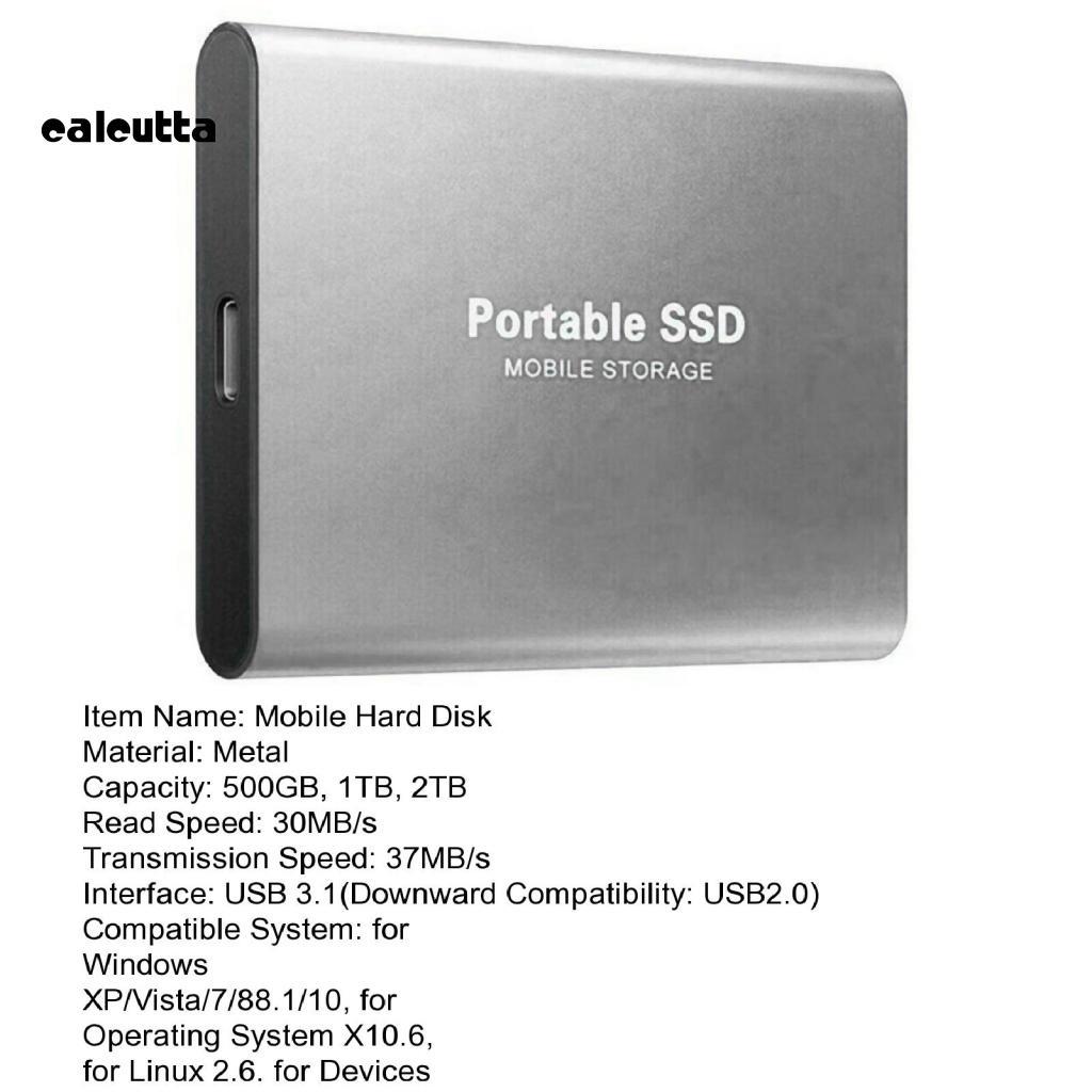 Ổ Đĩa Di Động Usb 3.1 500GB 1TB 2TB Kết Nối OTG Chống Tác Động