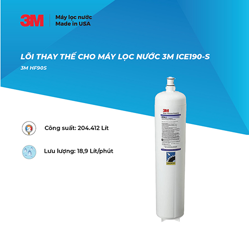 Lõi Thay Cho Máy Lọc Nước 3M Công Suất Cao 204.412L (HF90S) - Hàng Chính Hãng