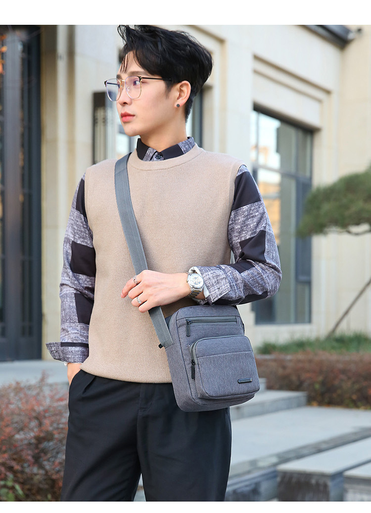 Túi Đeo Chéo Nam Oxford Túi Bố Cao Cấp Nhiều Ngăn Chống Thấm Nước, Túi Đeo Vai Phong Cách Thời Trang Hàn Quốc Dành Cho Người Đi Làm, Học Sinh, Sinh Viên,Người Đi Chơi, Đi Du Lịch 