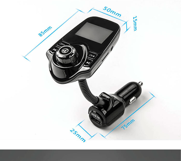Bộ chuyển đổi nhạc thông minh kết nối bluetooth qua điện thoại, màn hình LCD cao cấp trên xe hơi