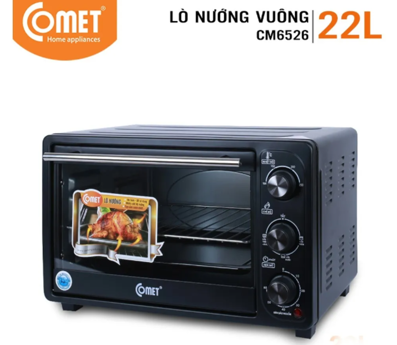 Lò nướng vuông Comet CM6526 - Hàng chính hãng