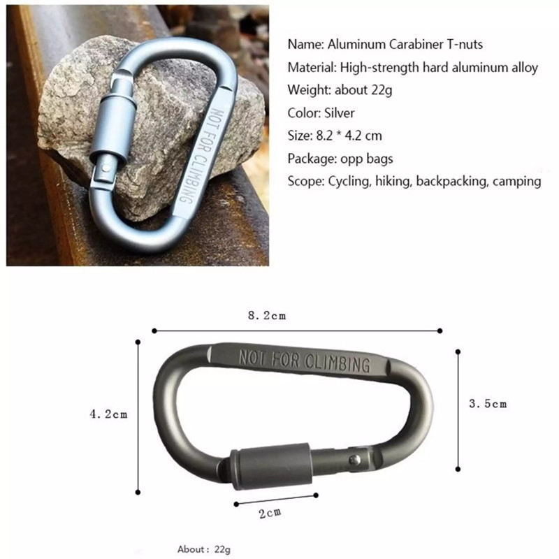 Khóa Keychain Hoàn Hảo Cho Du Lịch Lều Trại Carabiner Đa Năng ama108