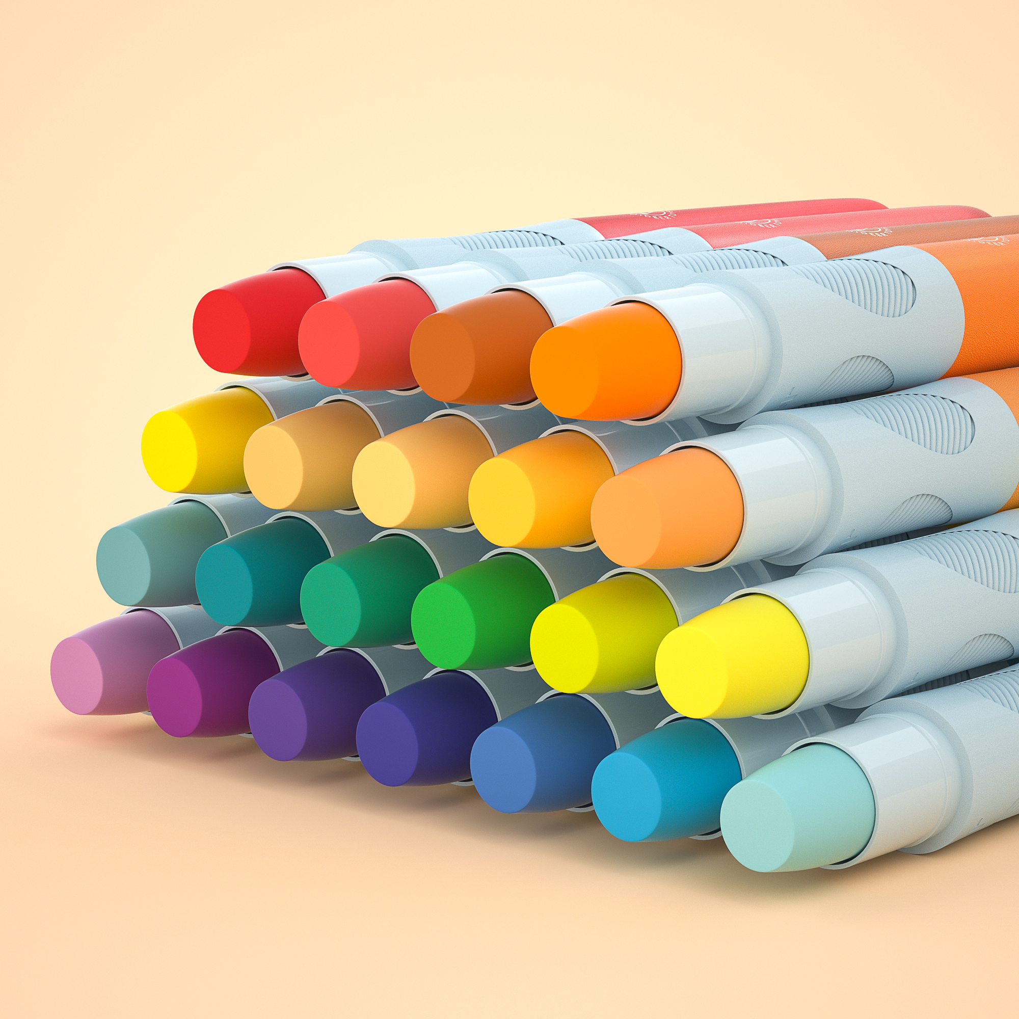 Bút Sáp Lụa tập tô an toàn dễ tẩy rửa chính hãng Mideer - Mideer Silky Washable Crayons