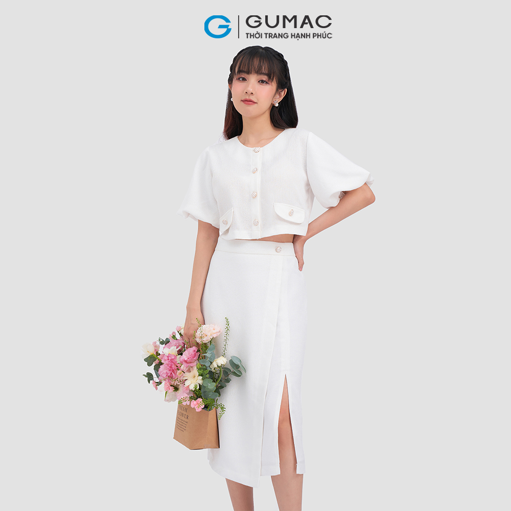 Chân váy đắp tà VC12037 thời trang GUMAC