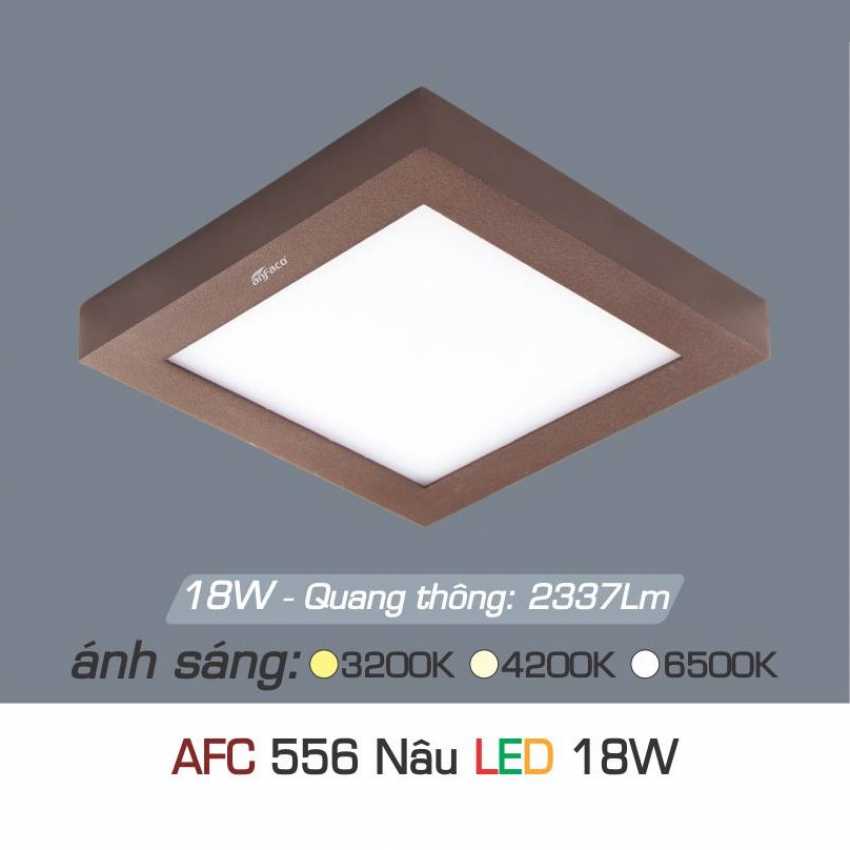 Đèn led ốp trần Anfaco AFC 556 viền nâu - Hàng chính hãng