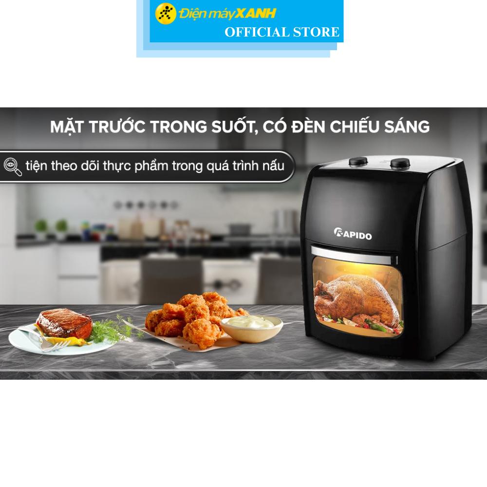 Lò chiên không dầu Rapido RAF-12M1 12 lít - Hàng chính hãng